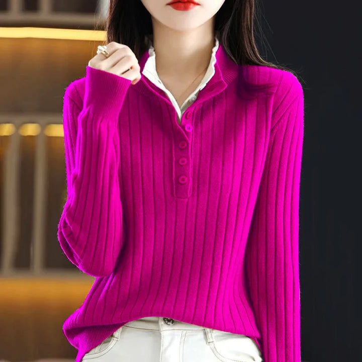 Juniper Button Up Ribbed Sweater