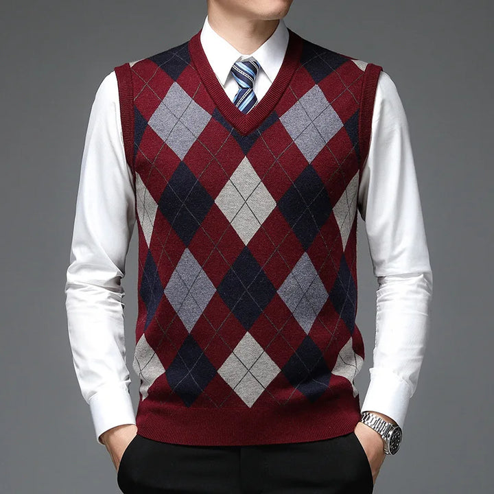 Evander Argyle Sweater Vest