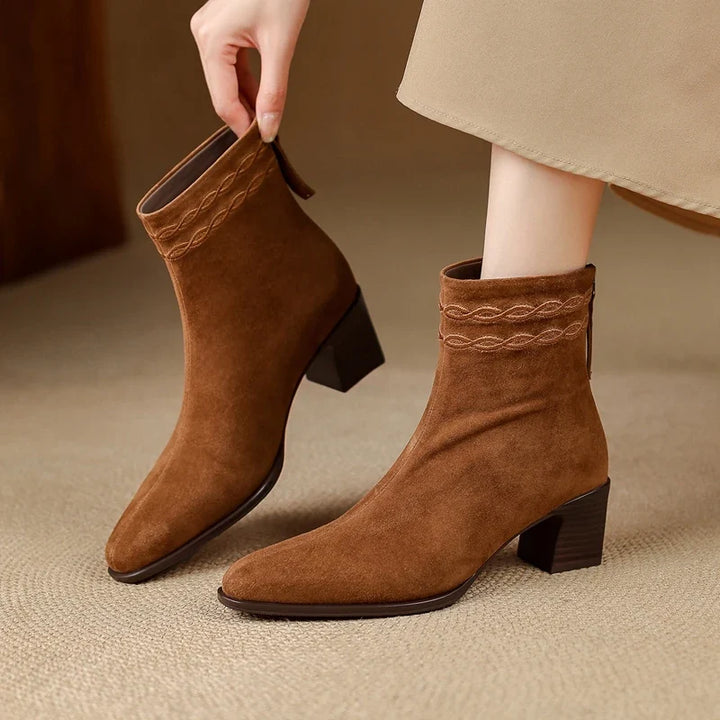 Teodora Square Toe Ankle Boots
