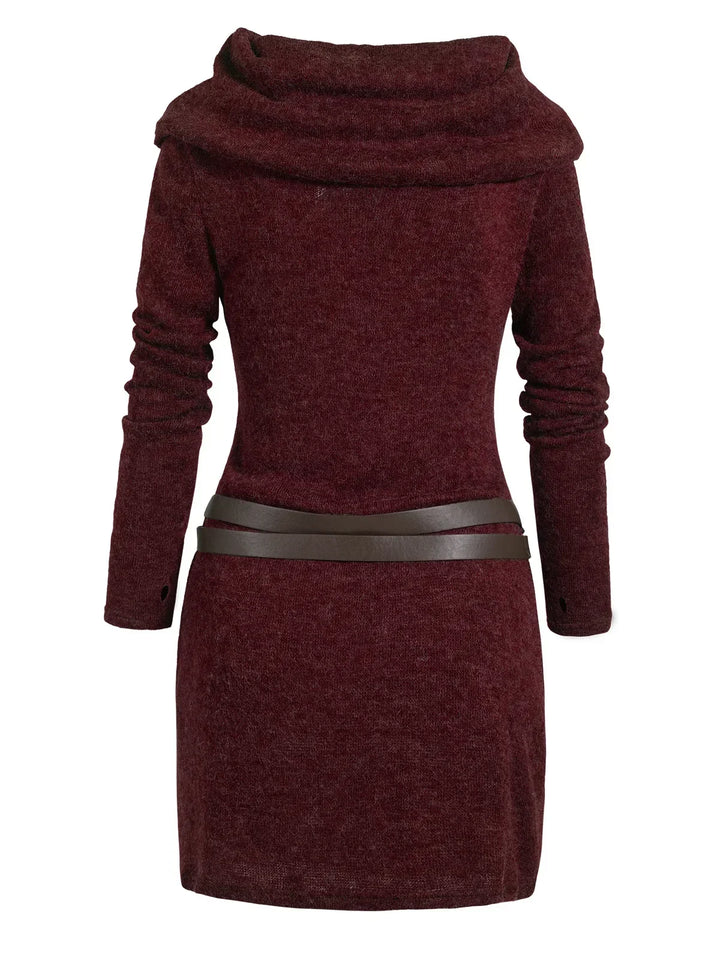 Isolde Cowl Neck Sweater Dress