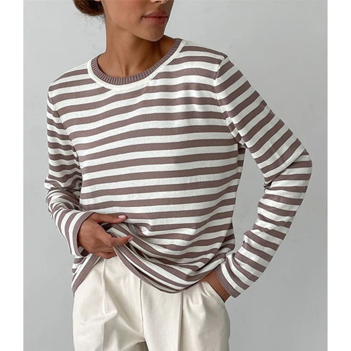Marielle Striped Crew Sweater