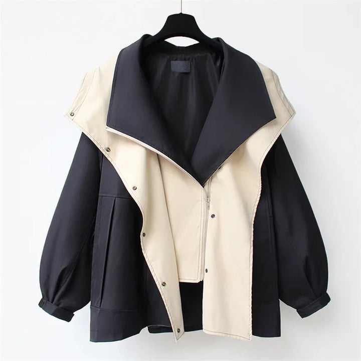 Amara Contrast Collar Trench