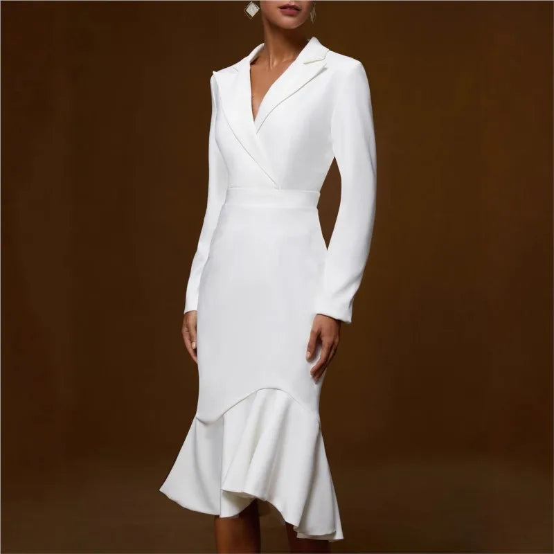 Palmer Notched Lapel Dress