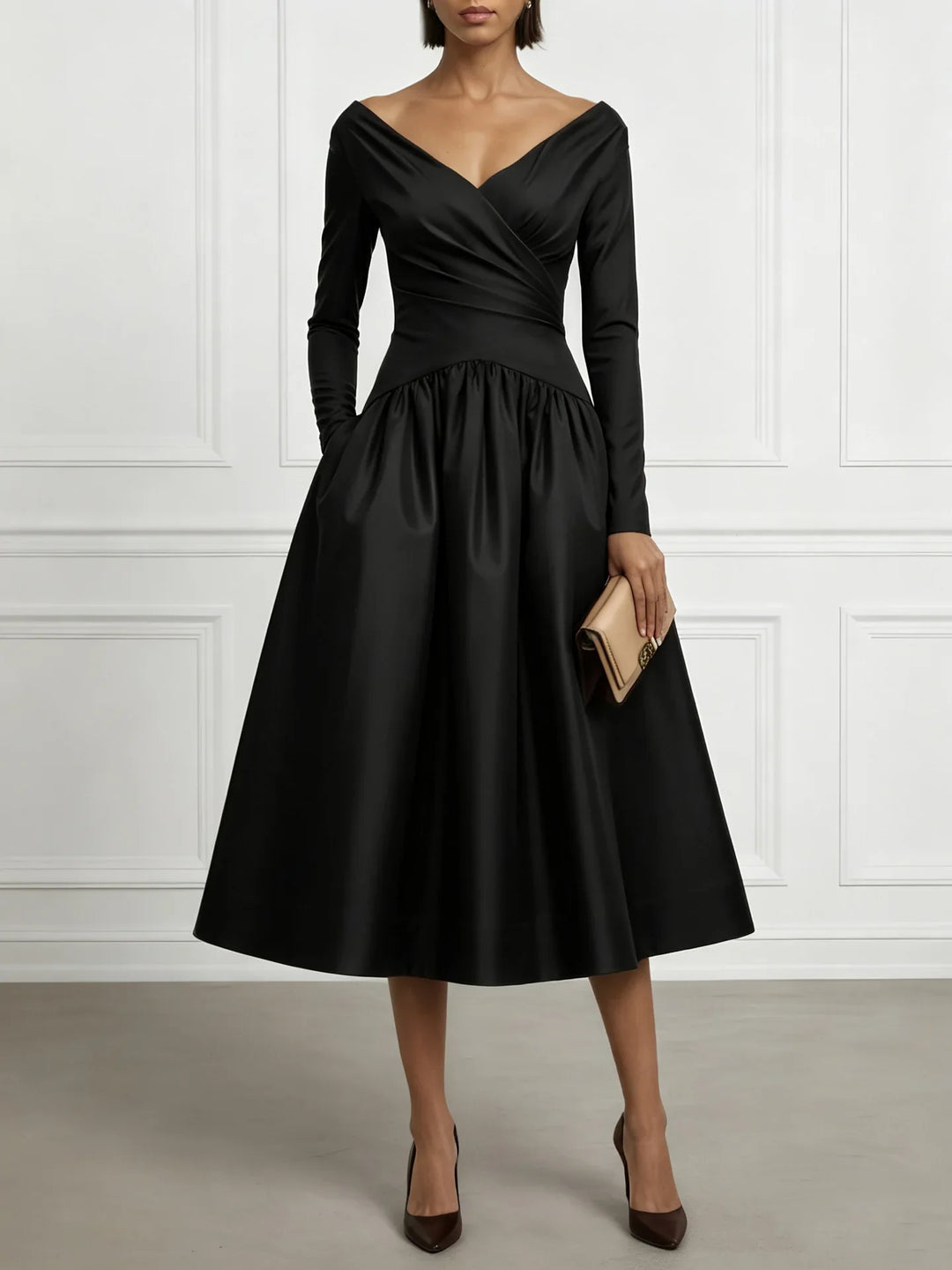 Bellamy Wrap Bodice Midi Dress