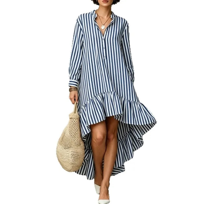 Bettina Stand Collar Midi Dress