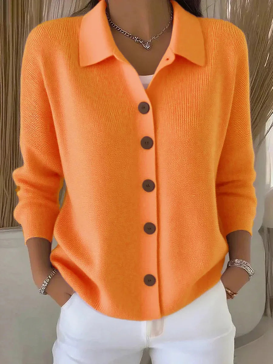 Marget Collared Knit Cardigan