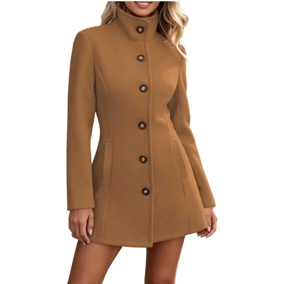 Vesper Stand Collar Peacoat