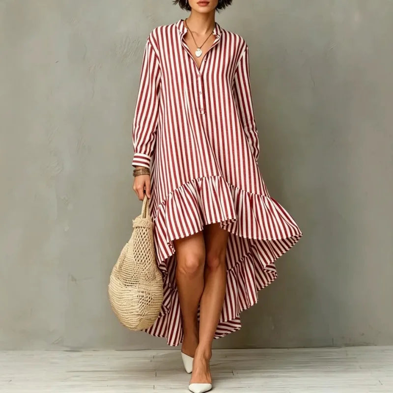 Bettina Stand Collar Midi Dress
