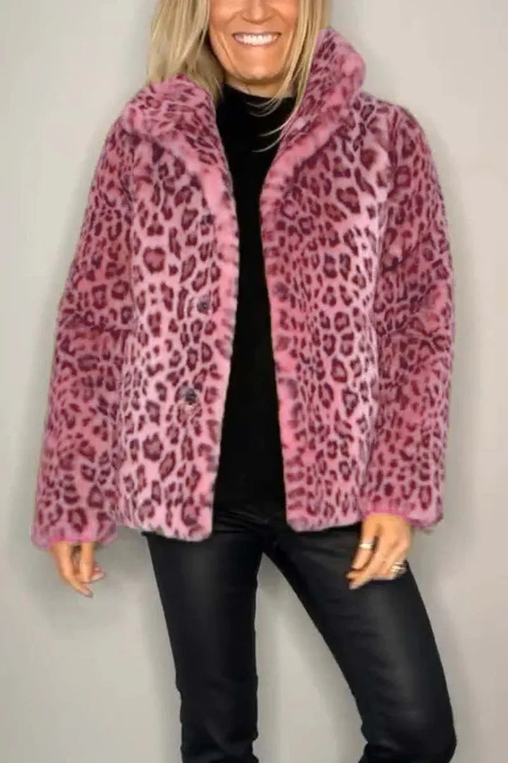 Bianca Turn Down Leopard Coat