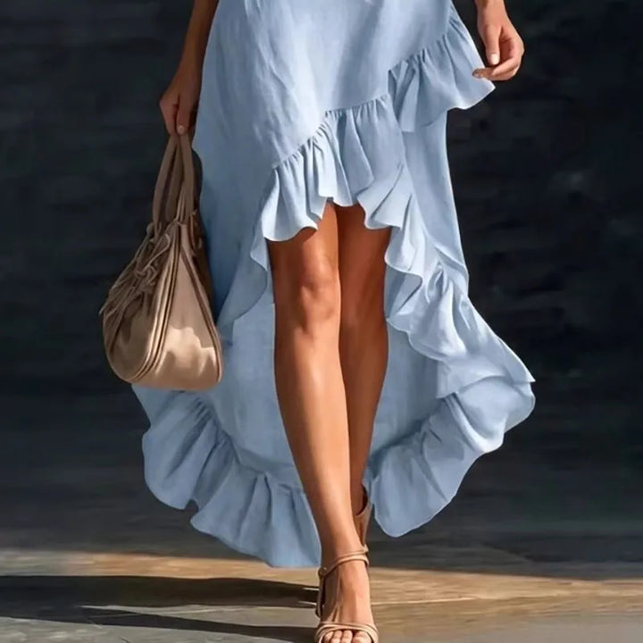 Dolce Sleeveless Ruffle Maxi Dress