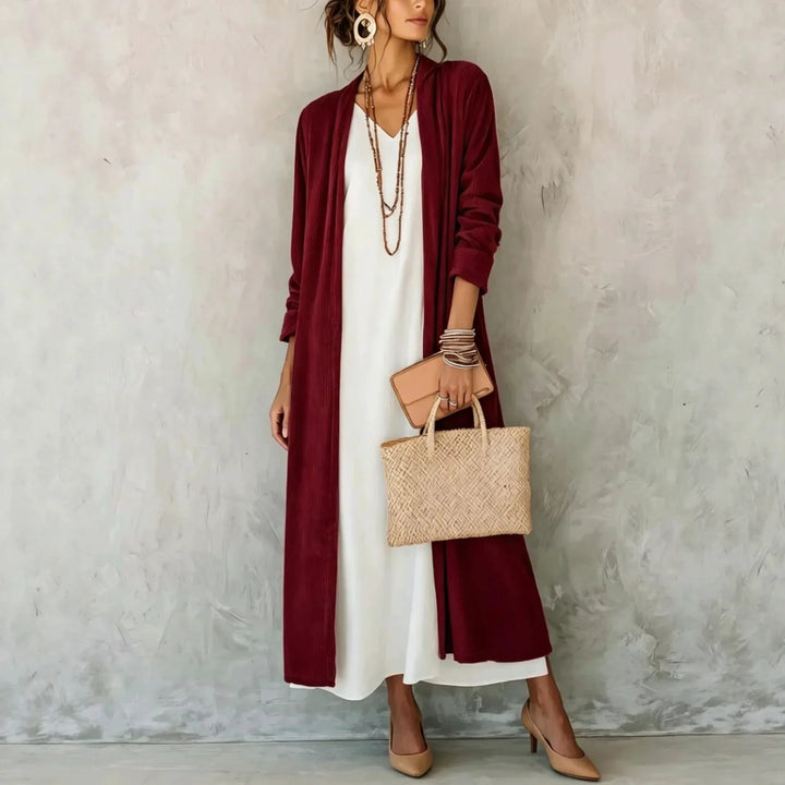 Delphine Corduroy Long Cardigan