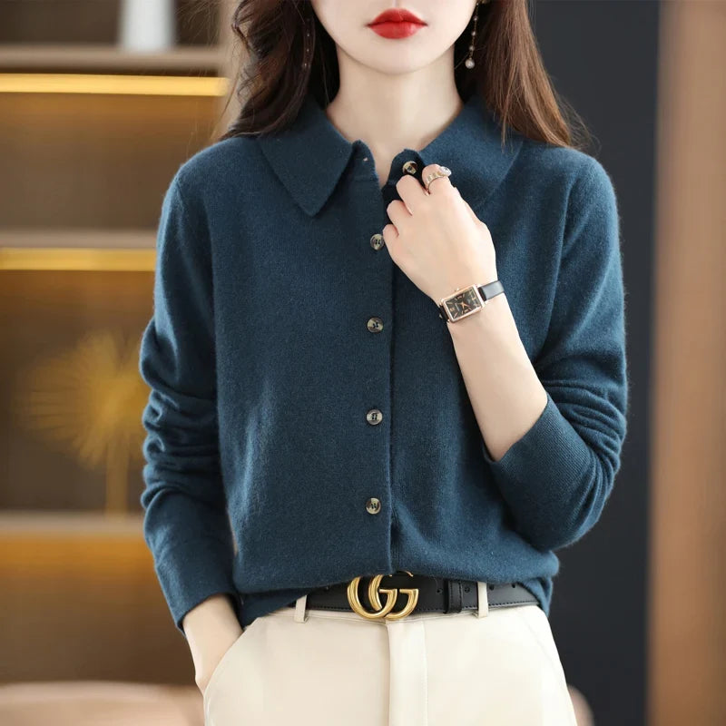 Nora Polo Button Front Cardigan