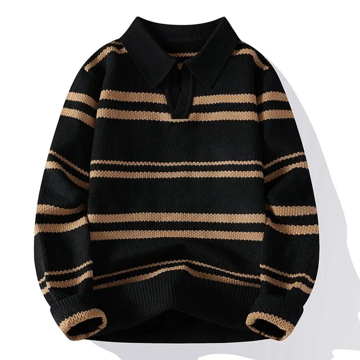 Dashiell Split Collar Polo Sweater