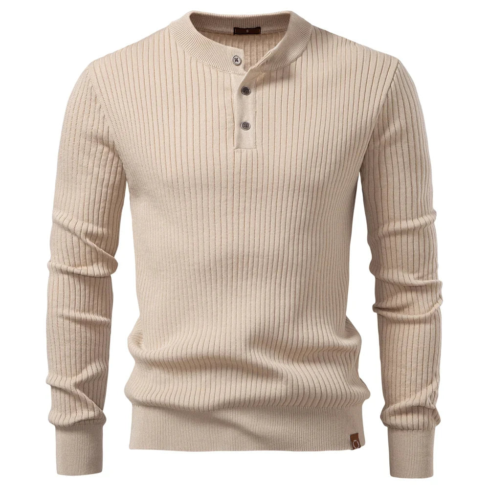Garrett Ribbed Knit Henley