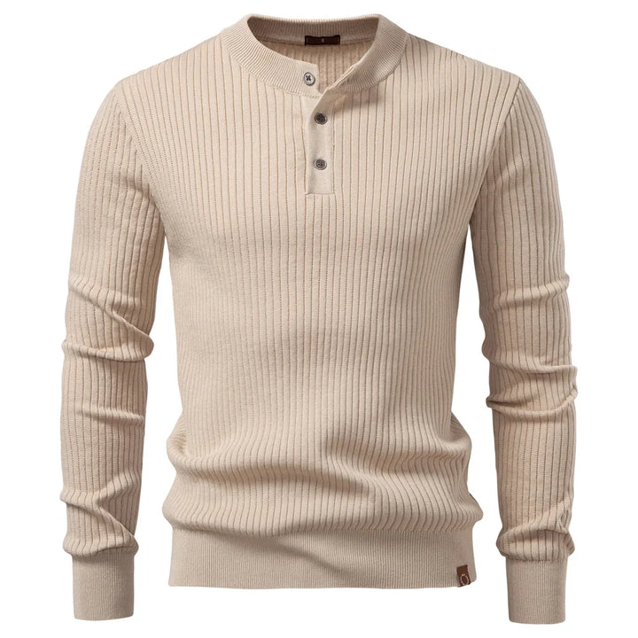 Garrett Ribbed Knit Henley