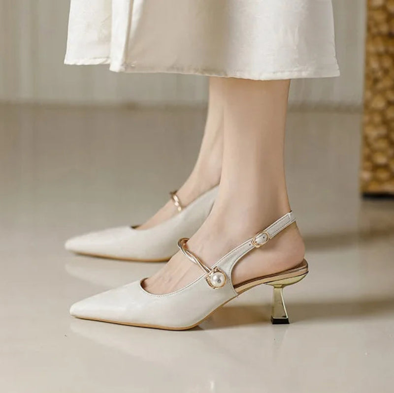 Penelope Satin Kitten Heels