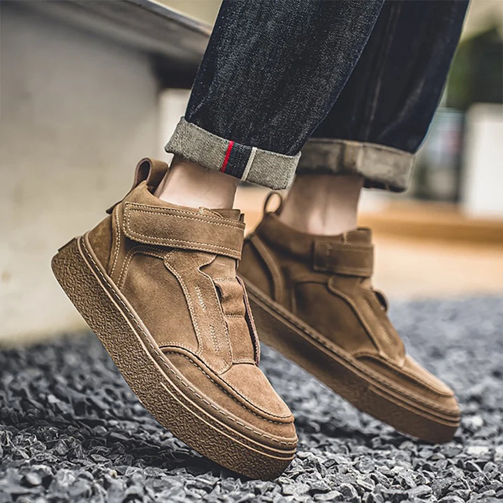 Brunello Suede Leather Sneakers