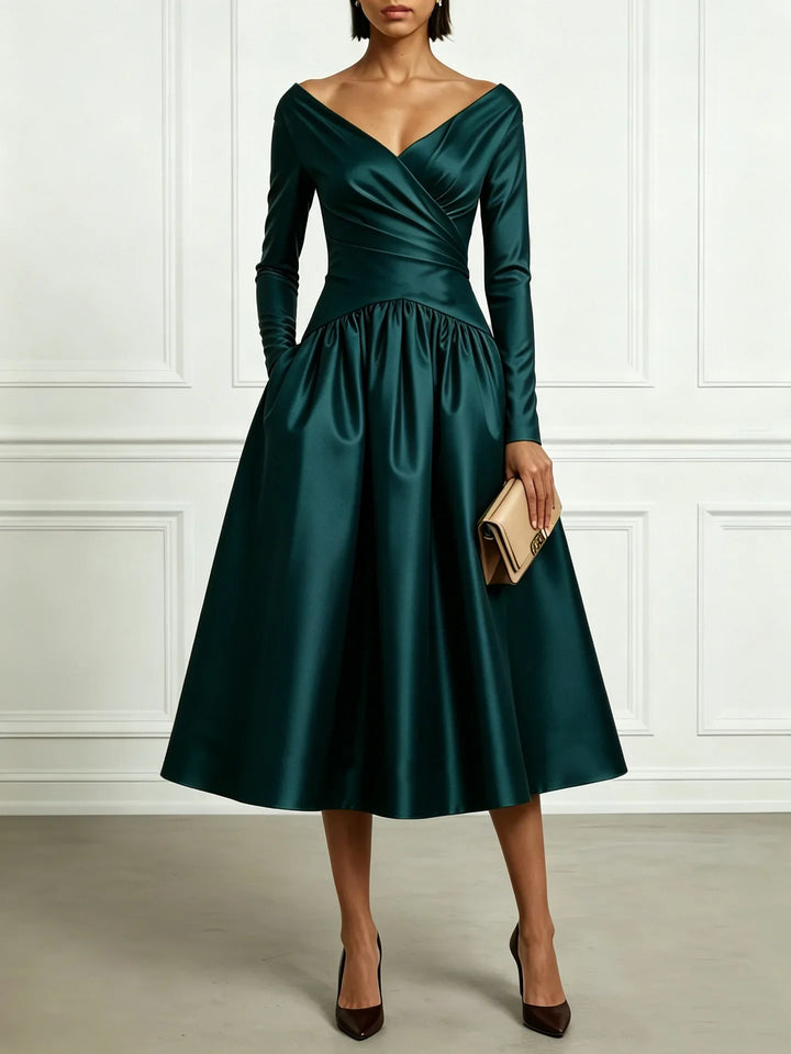 Bellamy Wrap Bodice Midi Dress