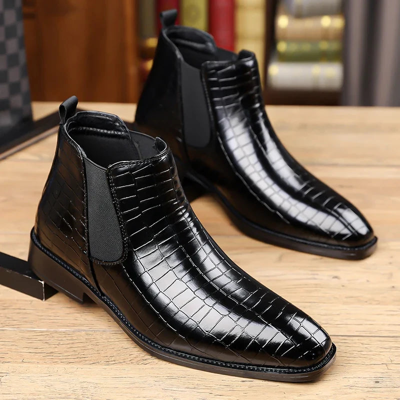 Harris Croc Embossed Chelsea Boot