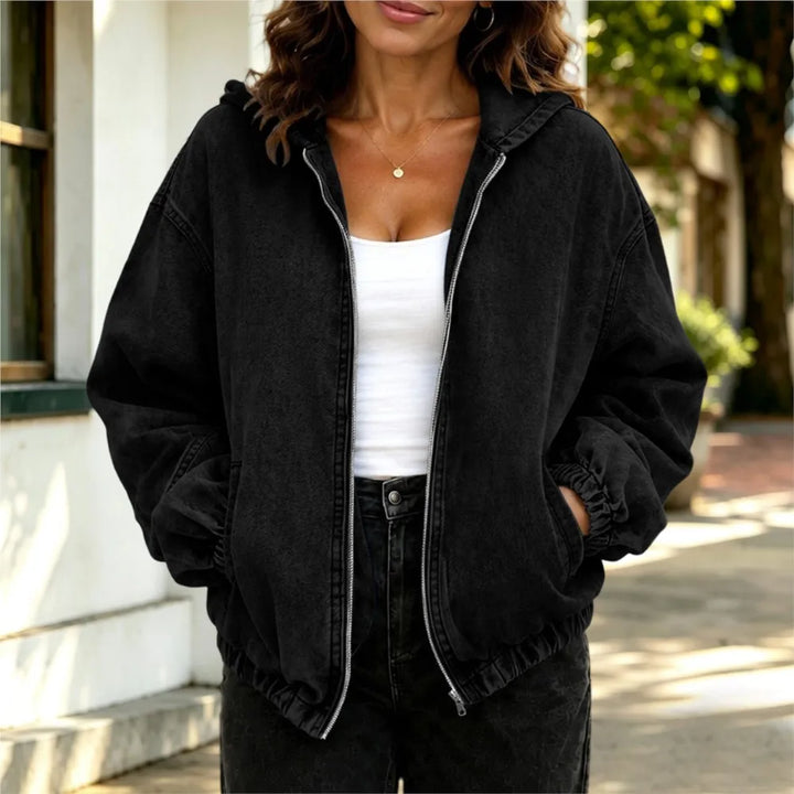 Sabeline Hooded Denim Jacket