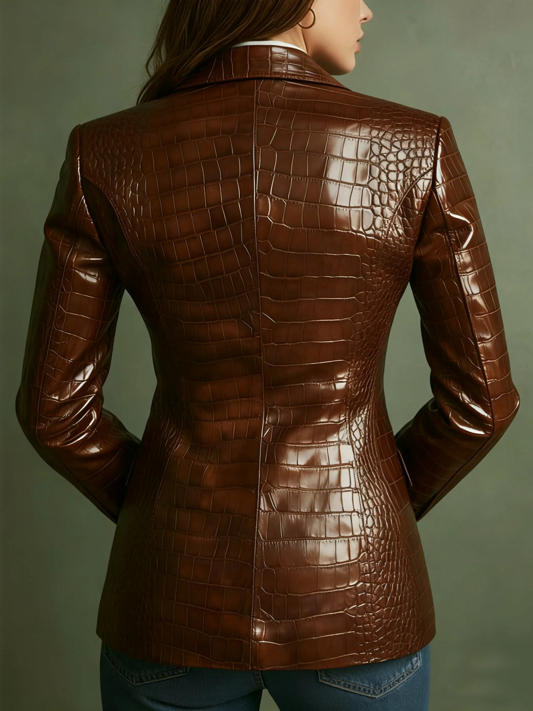 Sharon Leather Blazer