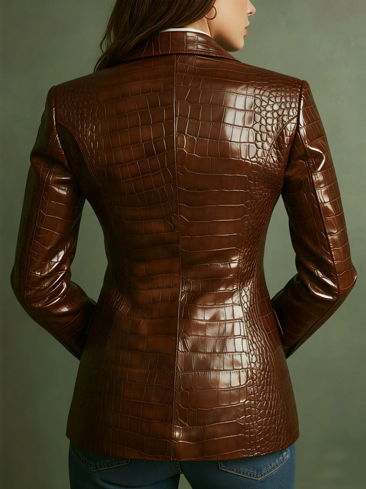 Sharon Leather Blazer
