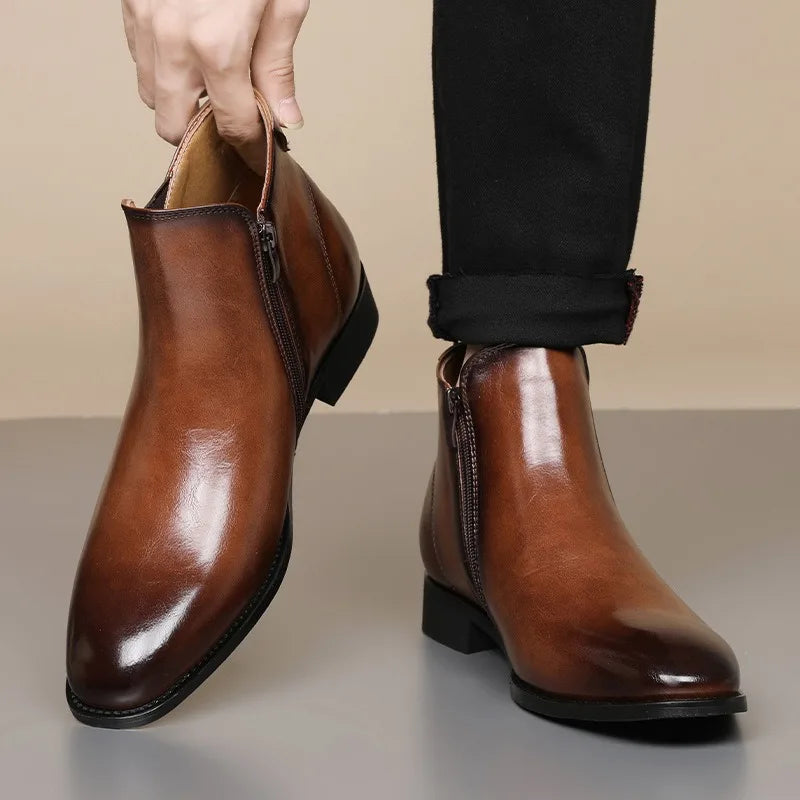 Lusano Leather Chelsea Boots