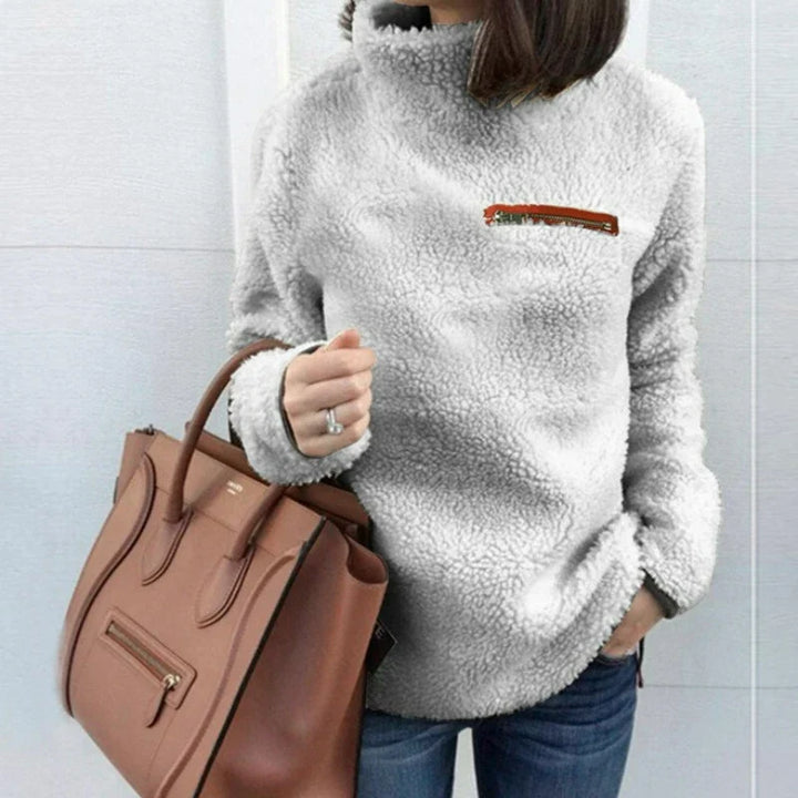 Honora Sherpa Turtleneck Top