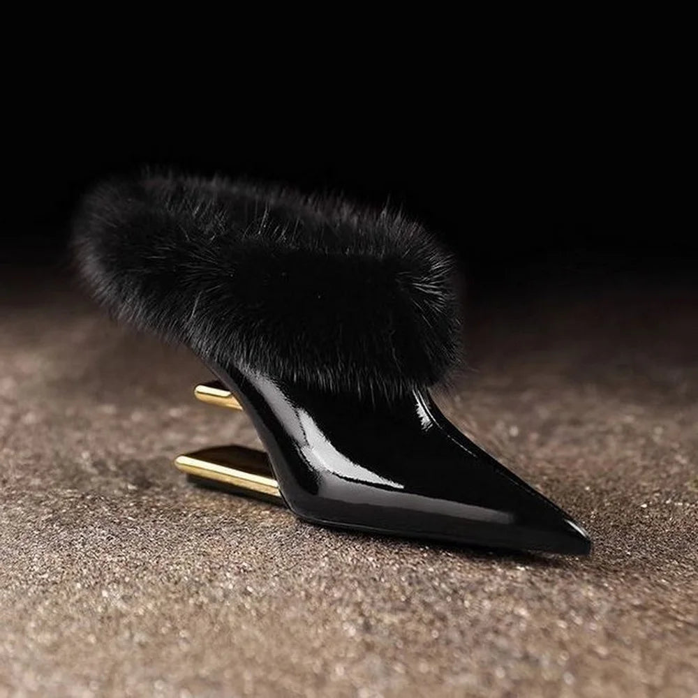 Alvina Whisper Furry Heels