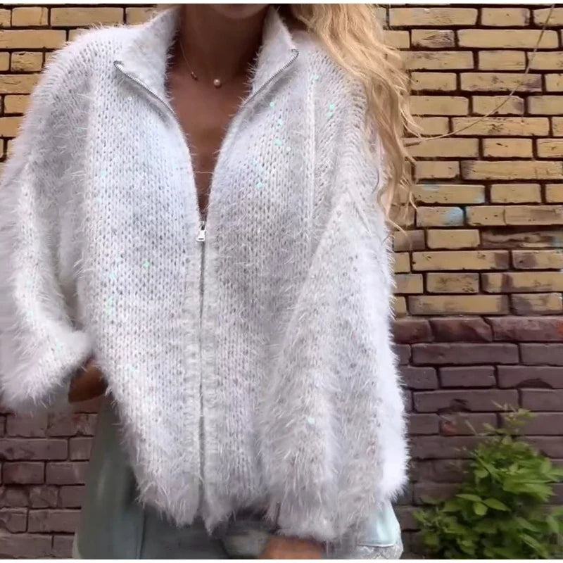 Odalys Sequin Zip Cardigan