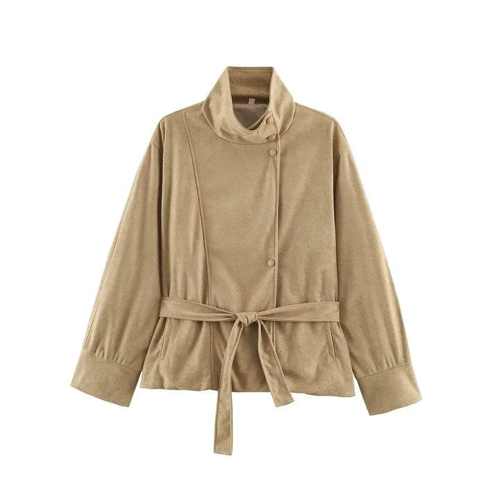 Delphine Belted Funnel Jacket