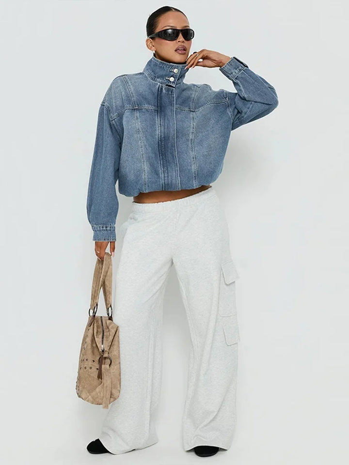 Monacco Cropped Denim Jacket
