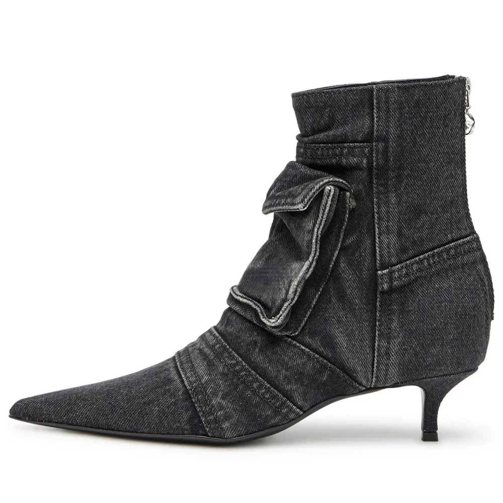 Sharon Denim Pocket Boots
