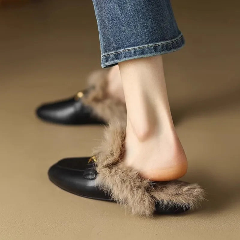Vittoria Whisper Fur Mules