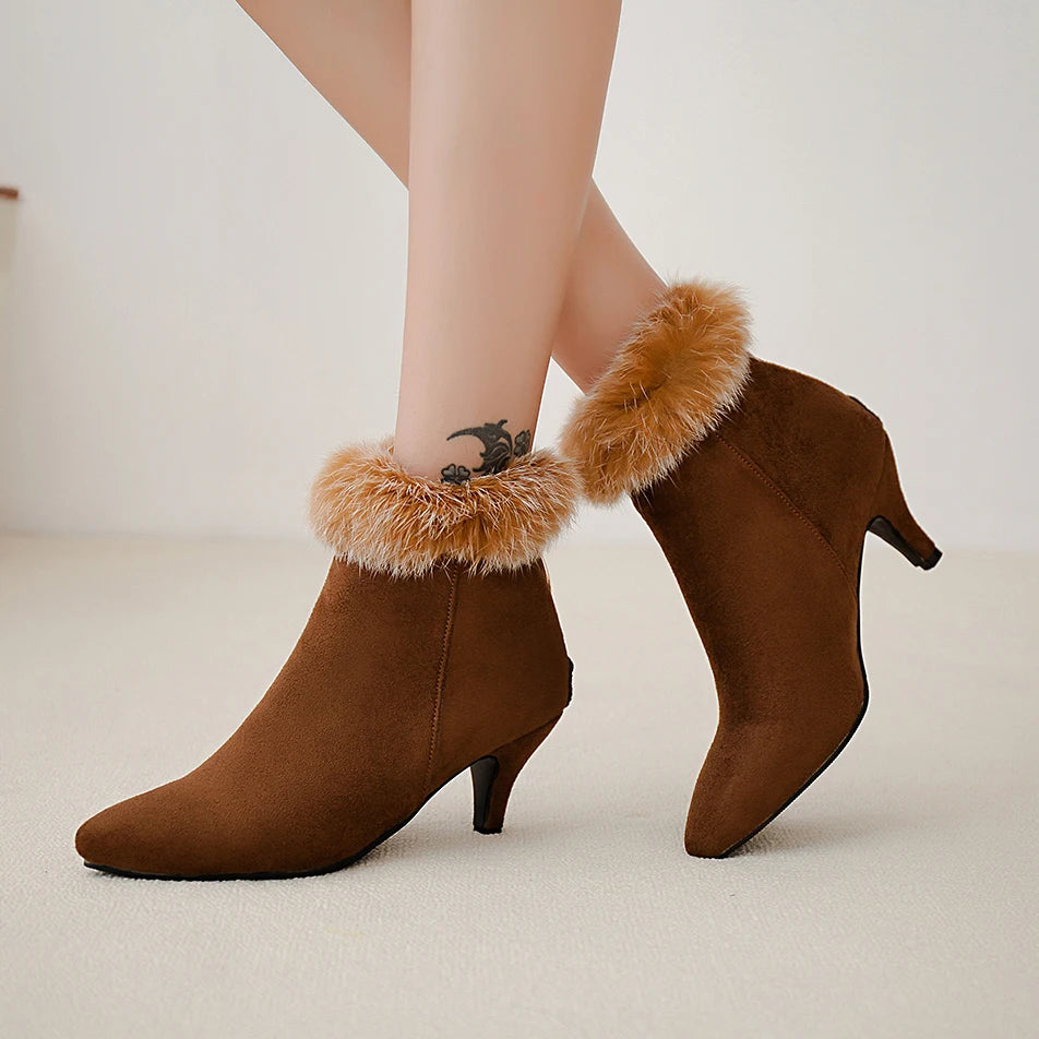 Selene Fur Ankle Boots