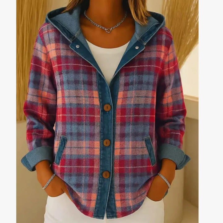 Karen Contrast Plaid Jacket