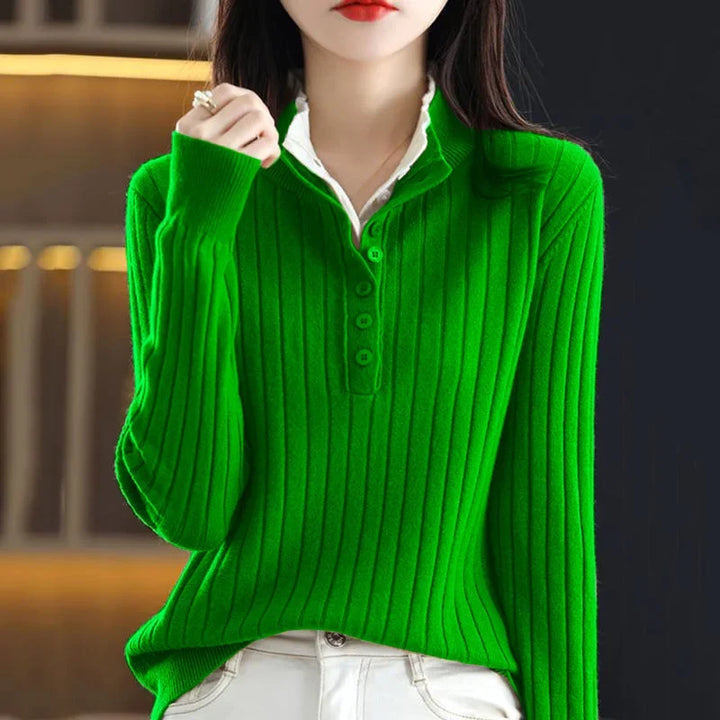Juniper Button Up Ribbed Sweater