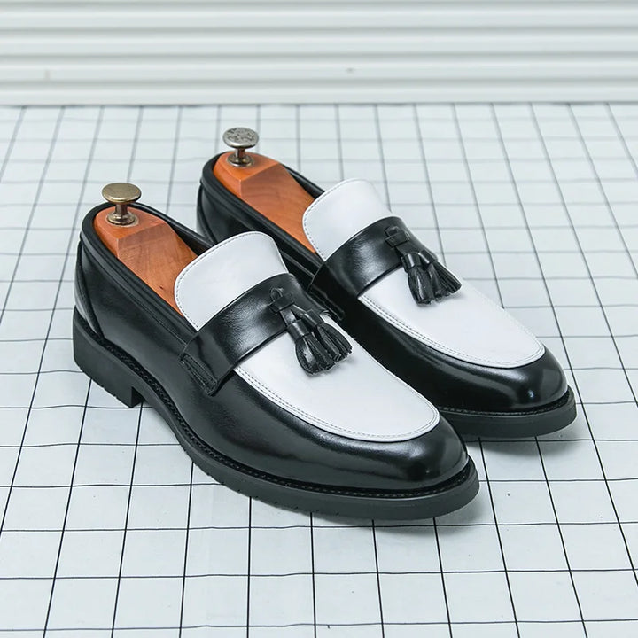 Maison Leather Tassel Loafers