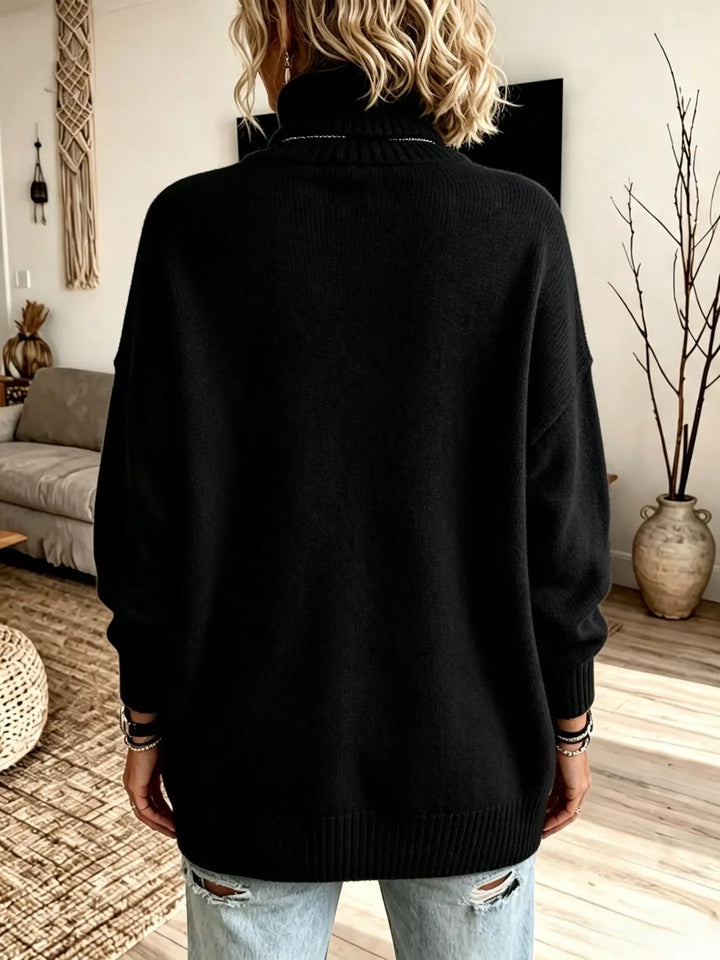 Celine Ribbed Turtleneck Sweater