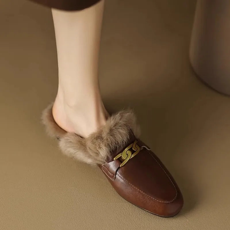 Vittoria Whisper Fur Mules