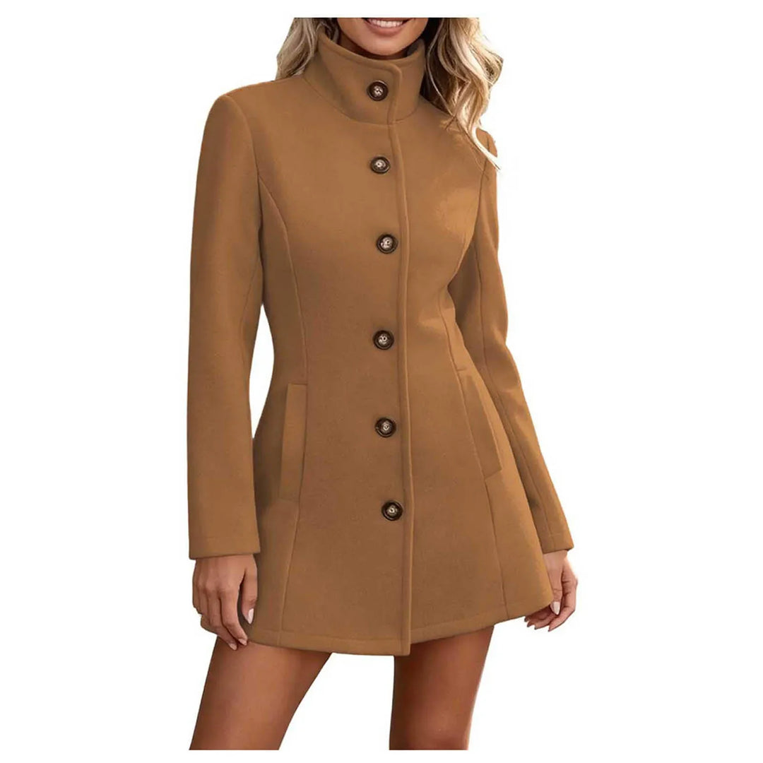 Vesper Stand Collar Peacoat
