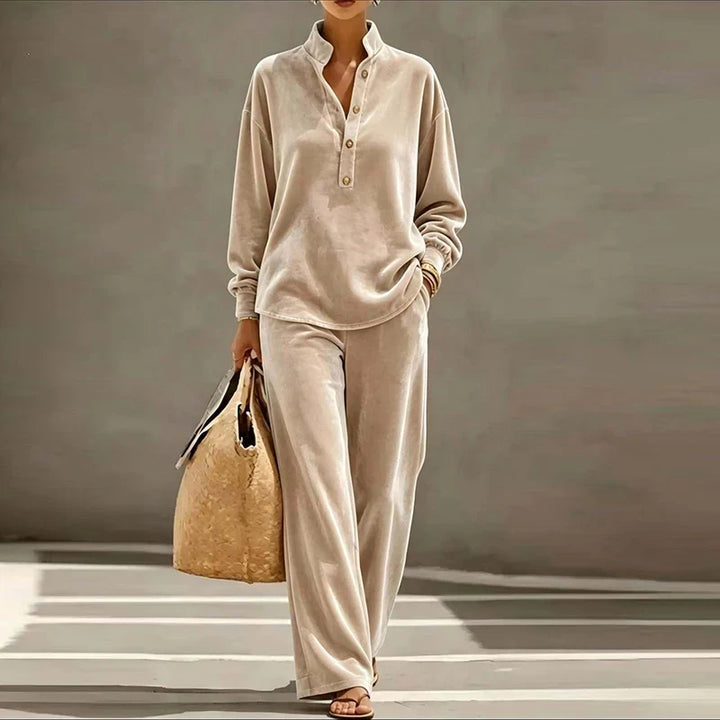 Solene Stand Collar Two Piece Set