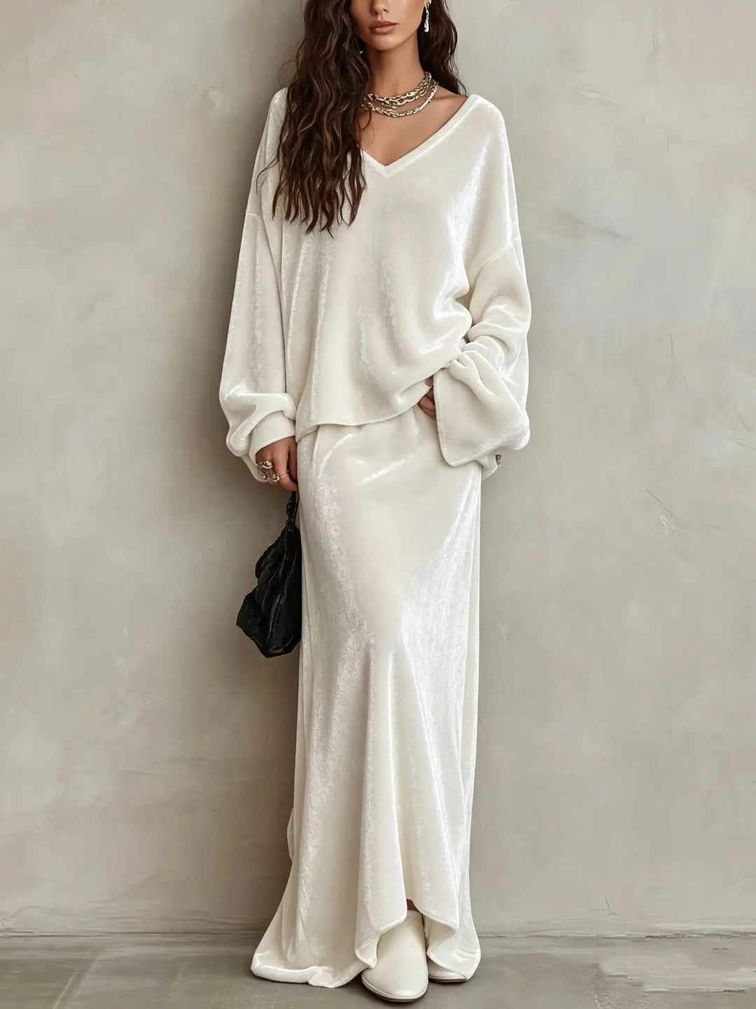 Novella Mermaid Hem Skirt Set