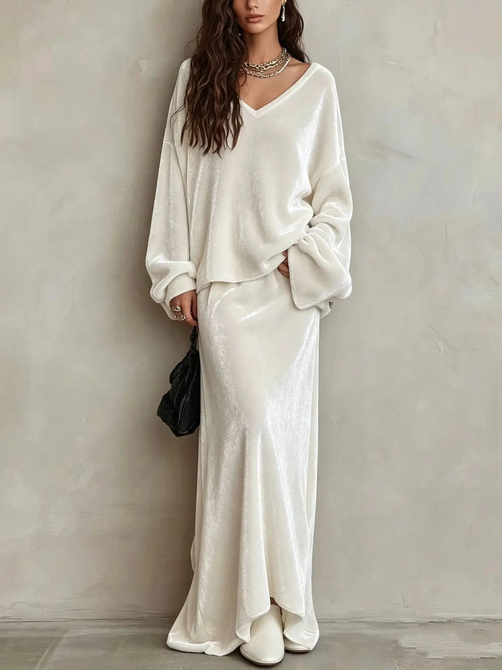 Novella Mermaid Hem Skirt Set