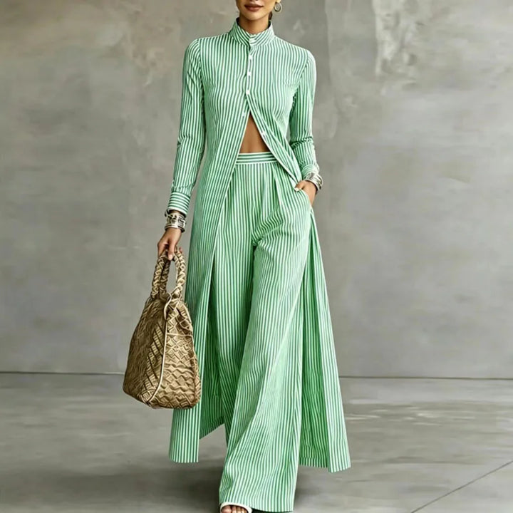 Yvette Striped Two Piece Set
