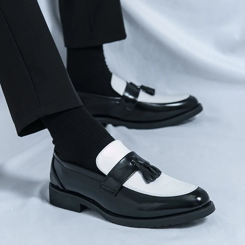 Maison Leather Tassel Loafers