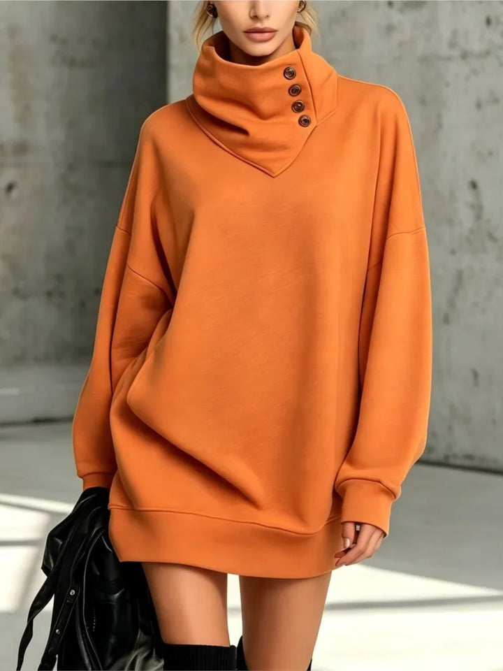 Fenella Button Sweatshirt Dress