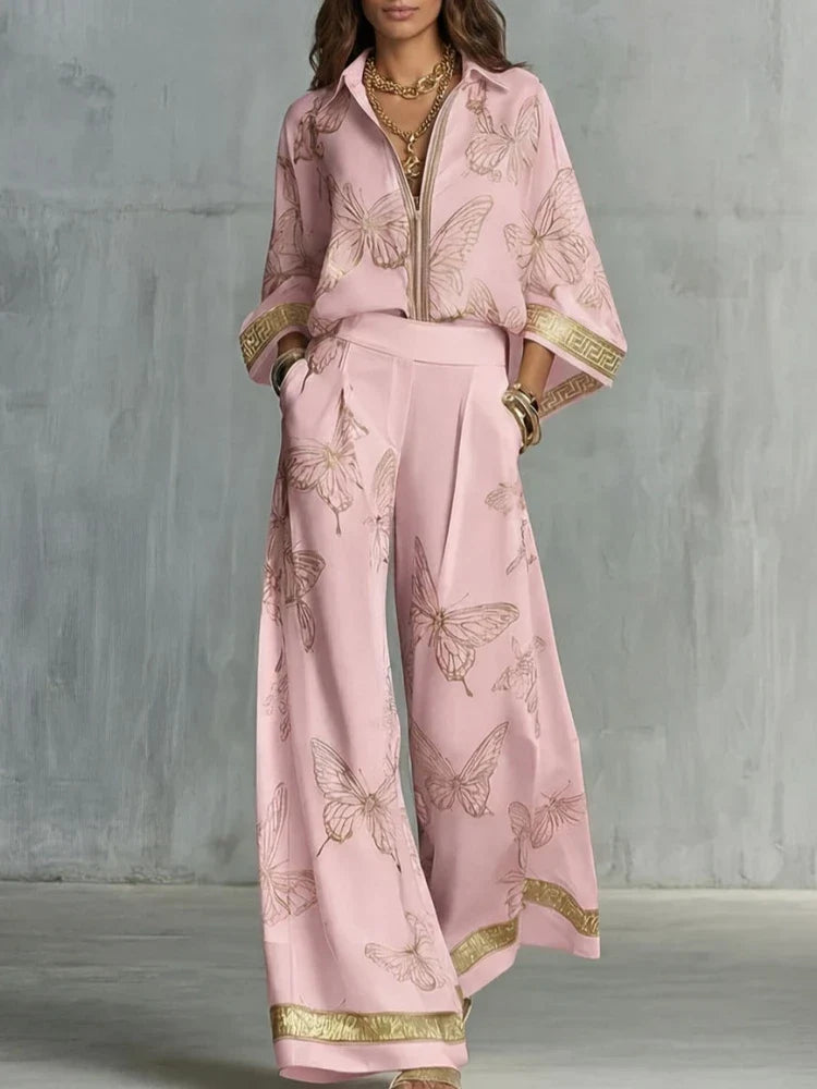 Katarina Butterfly Print Lounge Set
