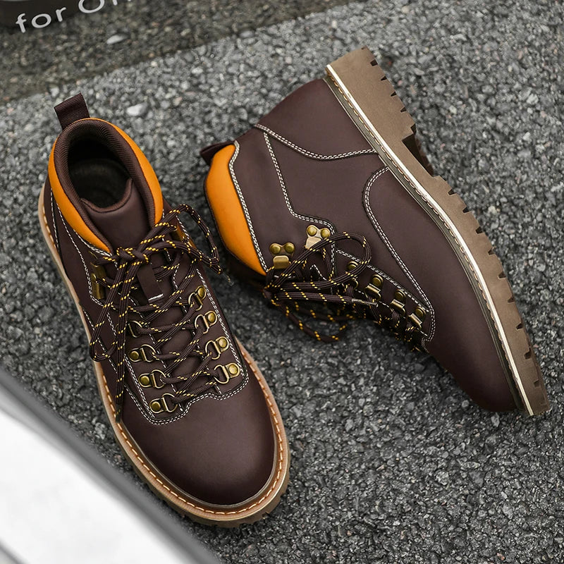 Nathan Rugged Leather Boots