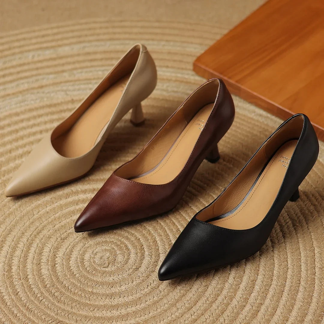 Frenchie Leather Pumps
